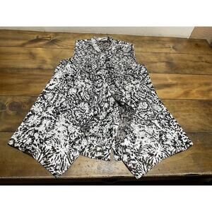 St. John Silk Blend Burn Out Design Sleeveless Blouse Size Small